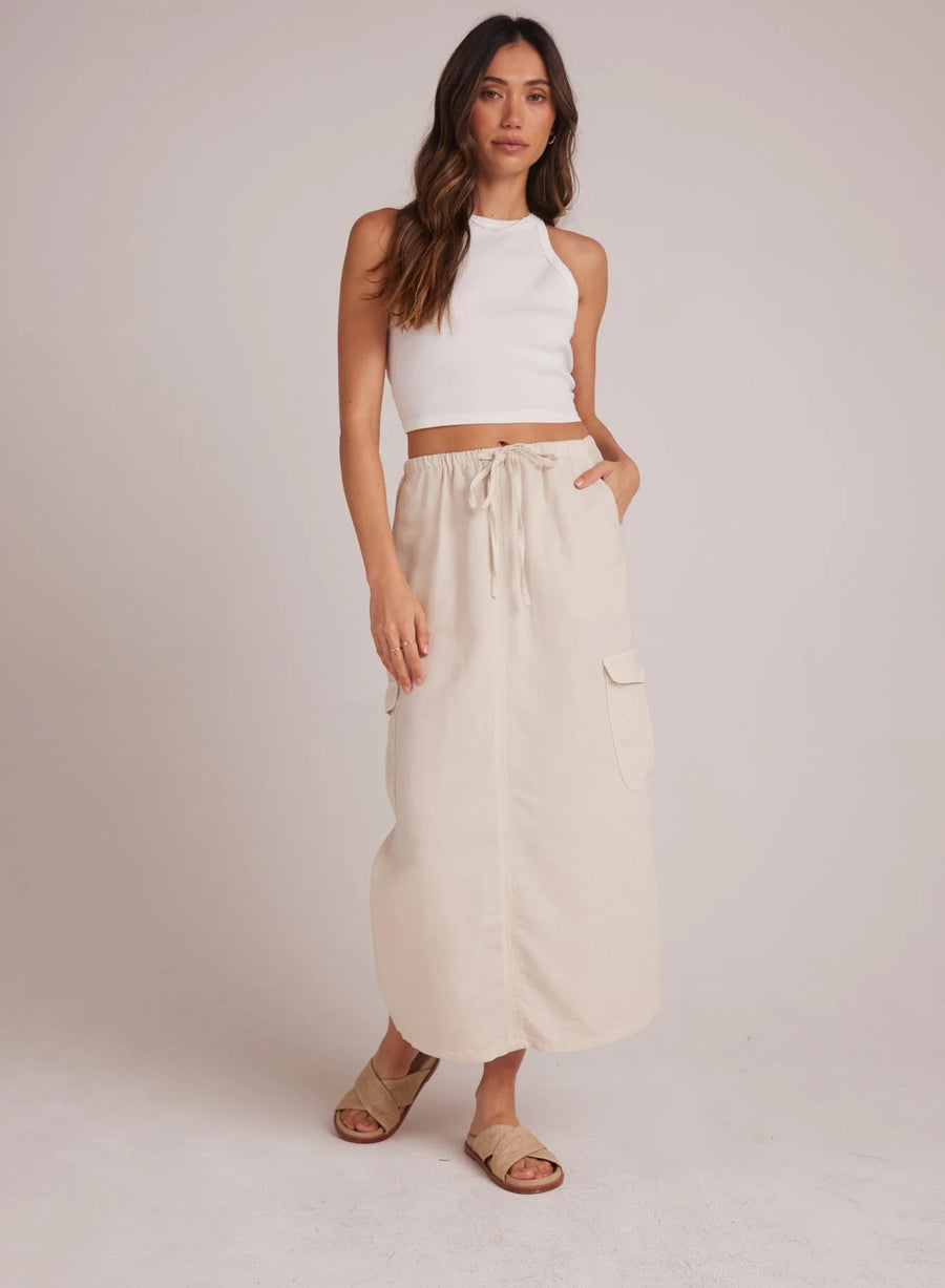 Bella Dahl Goldie Bellow Pocket Cargo Skirt - Seashell