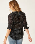 Dylan Gauze Tunic - Black Crosshatch