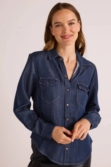 Bella Dahl Dark Denim Western Shirt