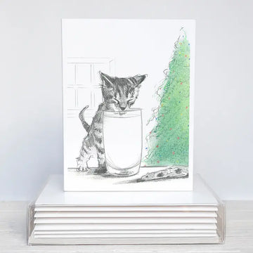 Milk Kitten Holiday Boxed Card Set of 10 Greeting Cards