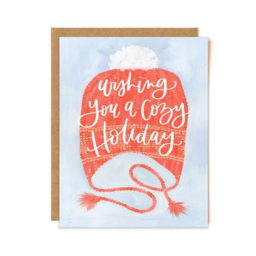 Cozy Holiday Hat Holiday Greeting Card